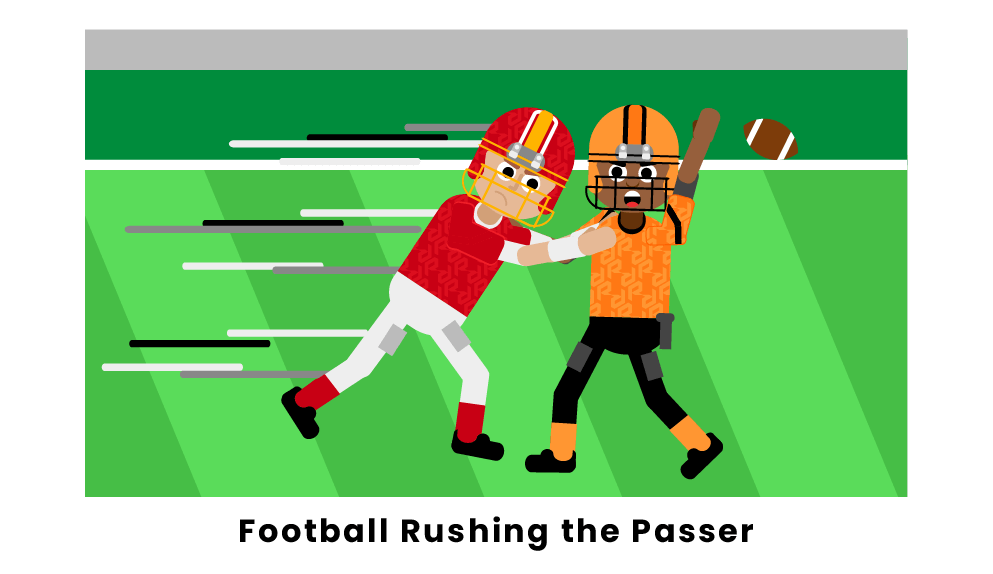 Football Rushing The Passer
