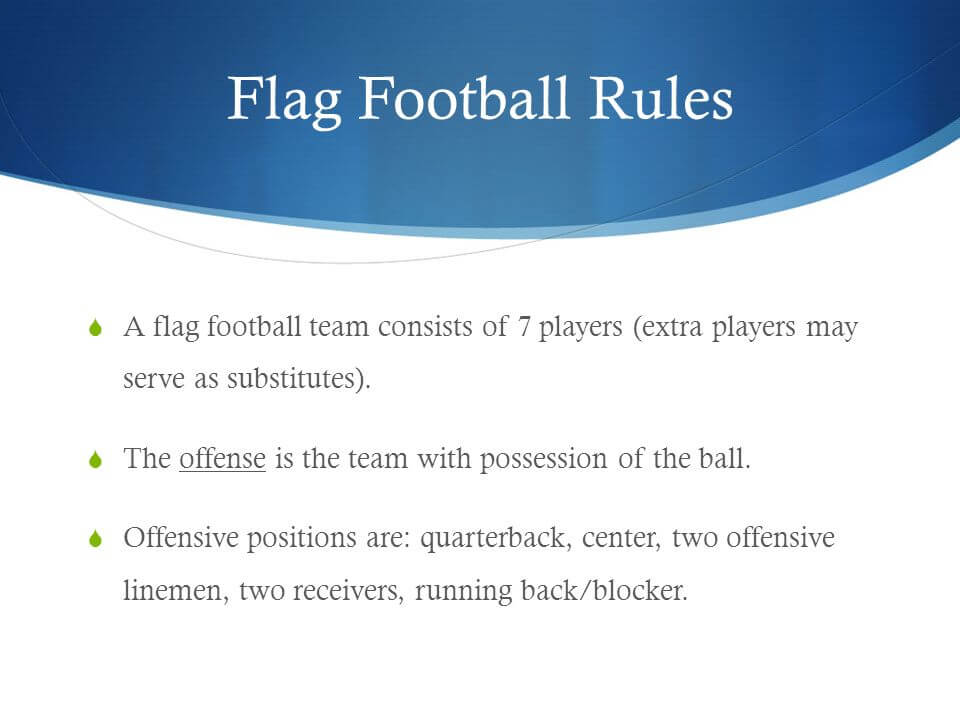 Flag Football Basic Rules