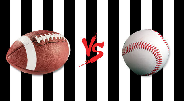Football vs Baseball Game